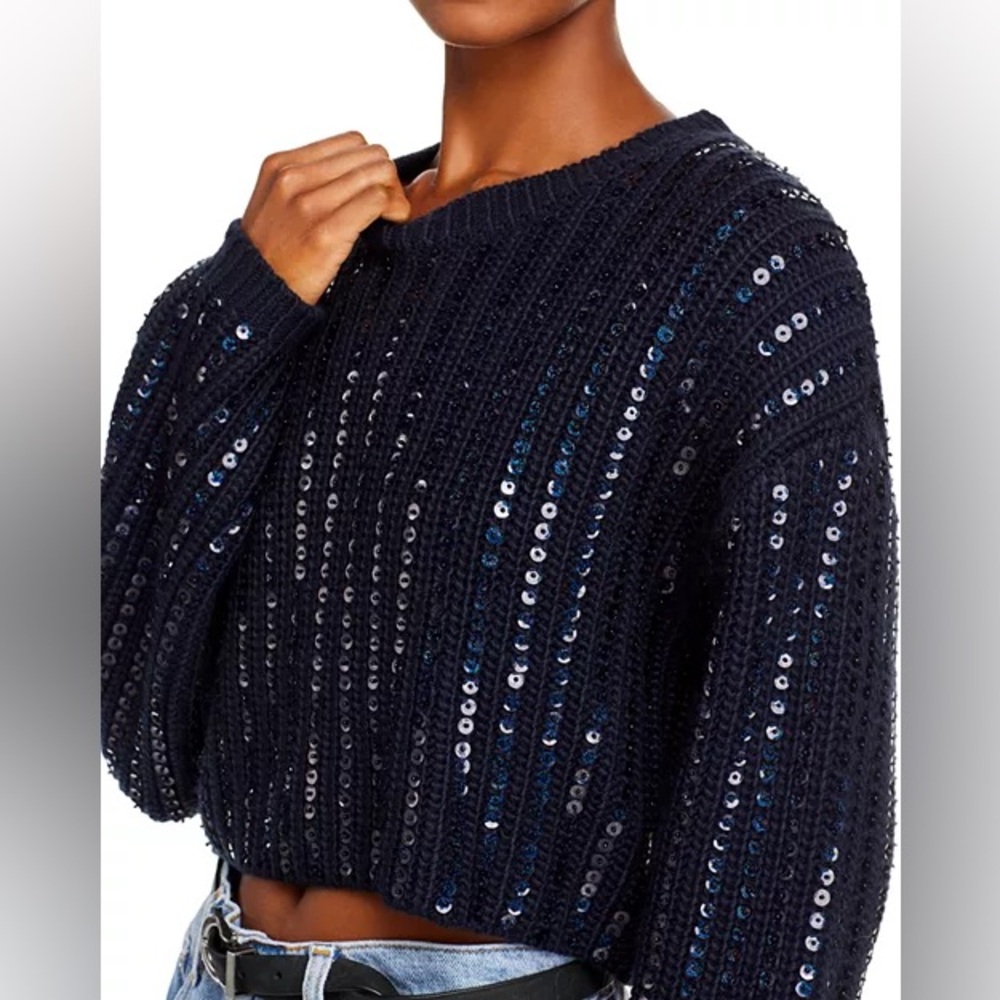 Cinq à Sept Phoebe Sequin Cropped Sweater size S